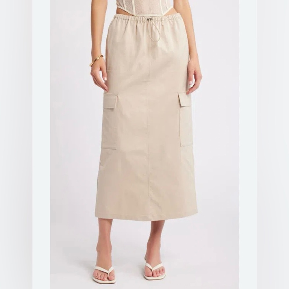 Open Edit Drawcord Maxi Utility Cargo Skirt